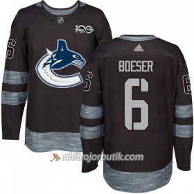 Män Ishockey Vancouver Canucks Tröja Brock Boeser 6 1917-2017 100th Anniversary Adidas Svart Authentic